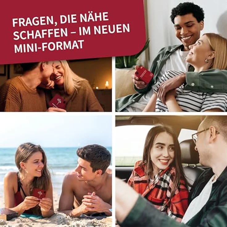 Carletto Deutschland Erzählt euch mehr Paare - Mini, Kartenset für ehrliche Gespräche, 60 Fragen im Hosentaschenformat – Bild 2
