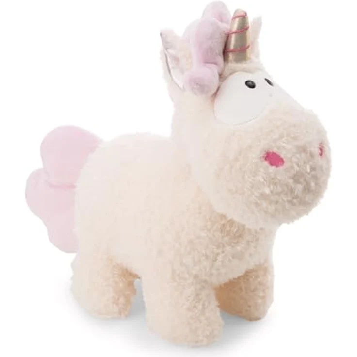 NICI Kuscheltier Einhorn Creamy Pink 22cm, weiß – Flauschiges Plüschtier mit funkelndem Stirnhorn und Cupcake-Motiv – Ideales Geschenk für Kinder und Erwachsene – Aus recyceltem Material – Bild 1