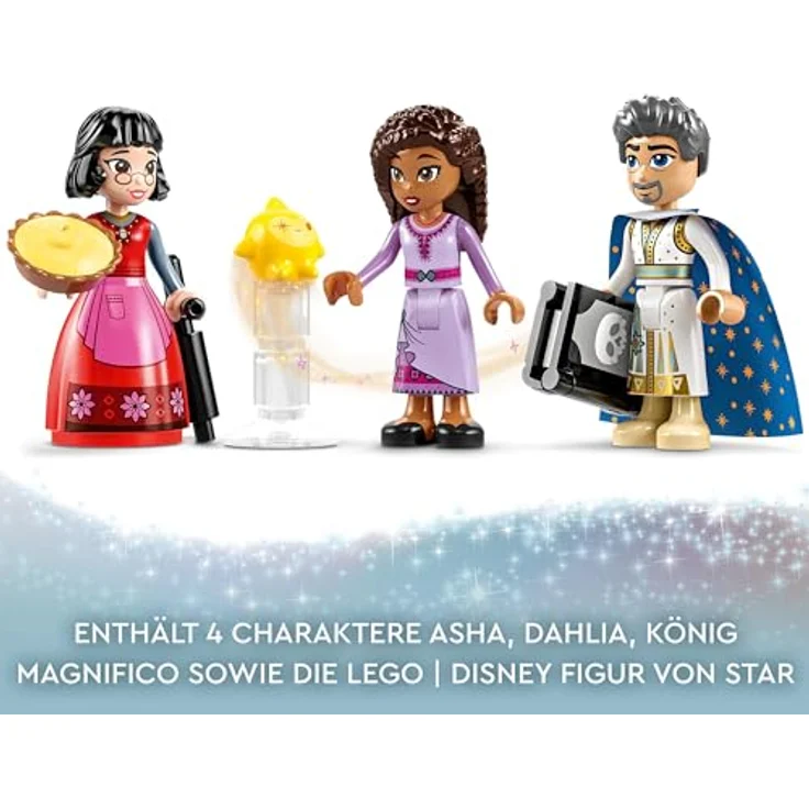 LEGO 43224 Disney Wish König Magnificos Schloss, Baubares Spielzeug aus dem Wish-Film mit Figuren, darunter Asha, Dahlia und Star, Geschenk zu Weihnachten für Mädchen, Jungen und Kinder ab 7 Jahren – Bild 5