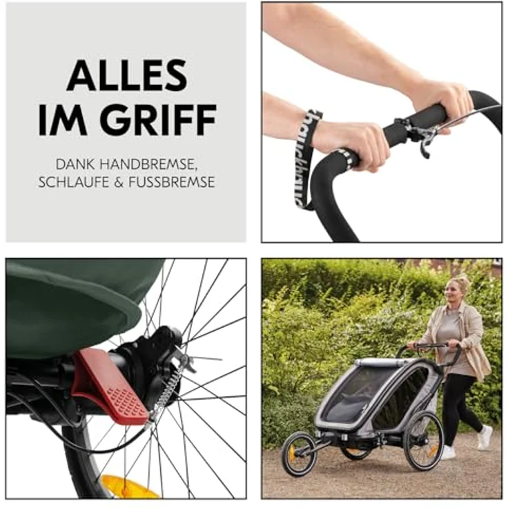 Hauck Fahrradkinderanhänger Bike N Walk Duo, für 2 Kinder, inkl. Deichsel – Bild 12