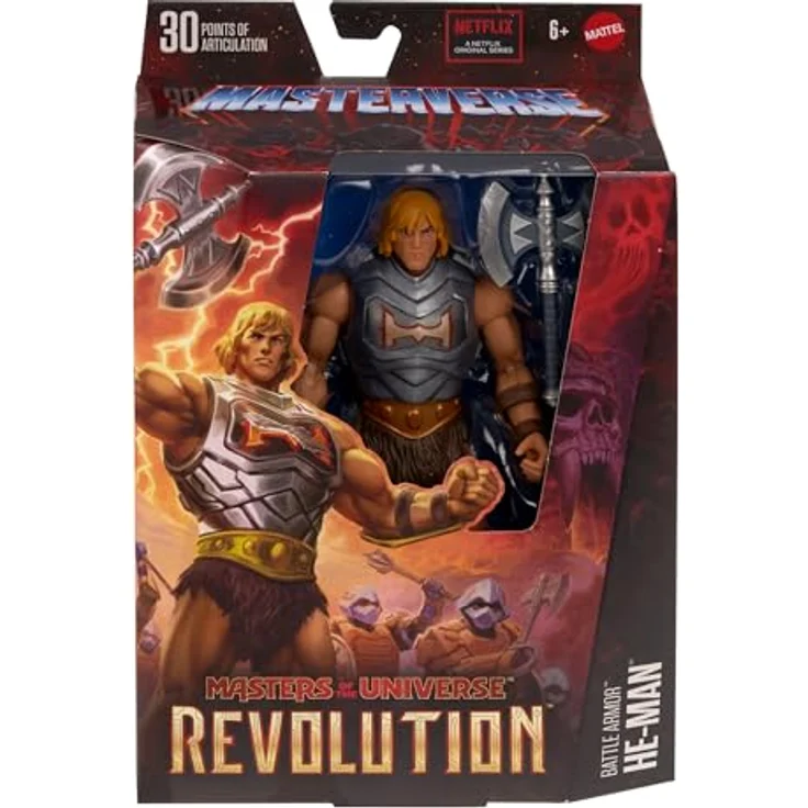 Mattel® Actionfigur Masters of the Universe Masterverse Core Battle Armor He-Man HYC49, Deluxe-Actionfigur mit 30 Bewegungspunkten, authentischen Details und Kampfaxt – Bild 2