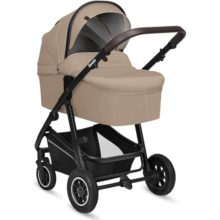 Lionelo Bianka 3-in-1 Kinderwagen, Beige Sand mit ADAC-zertifiziertem Kindersitz und doppelter Stoßdämpfung – Bild 16
