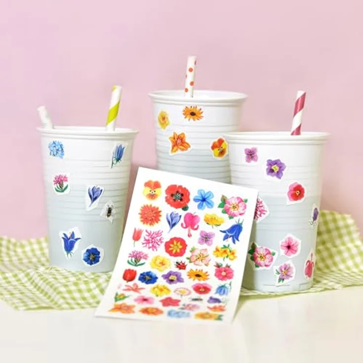 AVERY Zweckform Aufkleber 54304 Blumen, 114 selbstklebende Etiketten, mehrfarbig – Bild 4