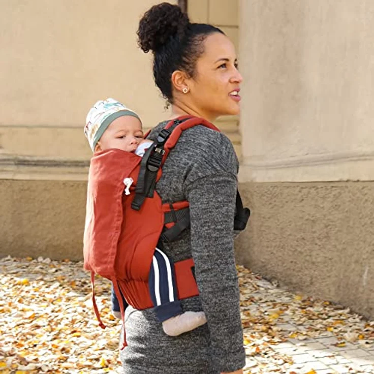 Didymos DidyFix, Babytrage mit verstellbarem Rückenteil und gepolsterten Schultergurten, Rusty Red – Bild 7