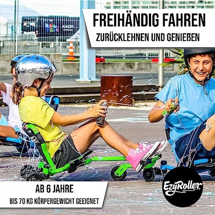 EzyRoller Drifter X Trike Dreirad Drift Kinderfahrzeug Spielgeräte für draußen Dreirad Kinder Dreiradscooter 4 - 14 Jahre schwarz - Preisvergleich – Bild 6