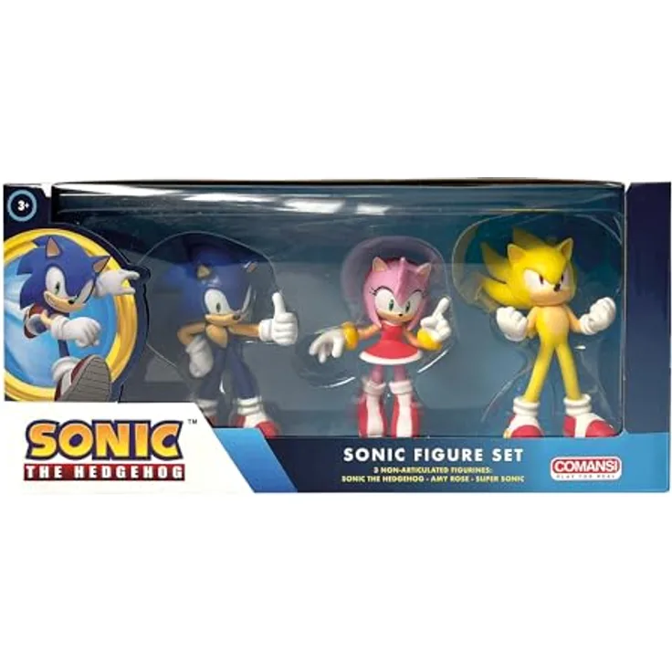 Comansi Golden Toys Y90303, Super Sonic Collection Set mit Sonic, Amy Rose und Super Sonic, 3 Figuren