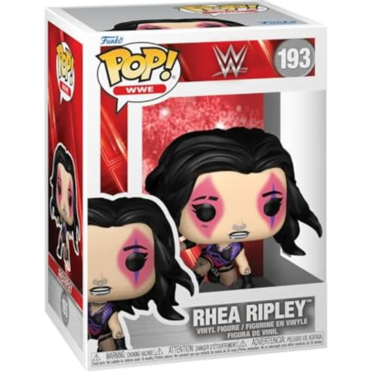 Funko POP! WWE: Wrestle Mania 40 - Rhea Ripley - Sammelbare Vinylfigur mit 1 in 6 Chance auf Rare Chase Variant (Black Light), Höhe 9,5 cm, Offizielles Merchandise – Bild 1