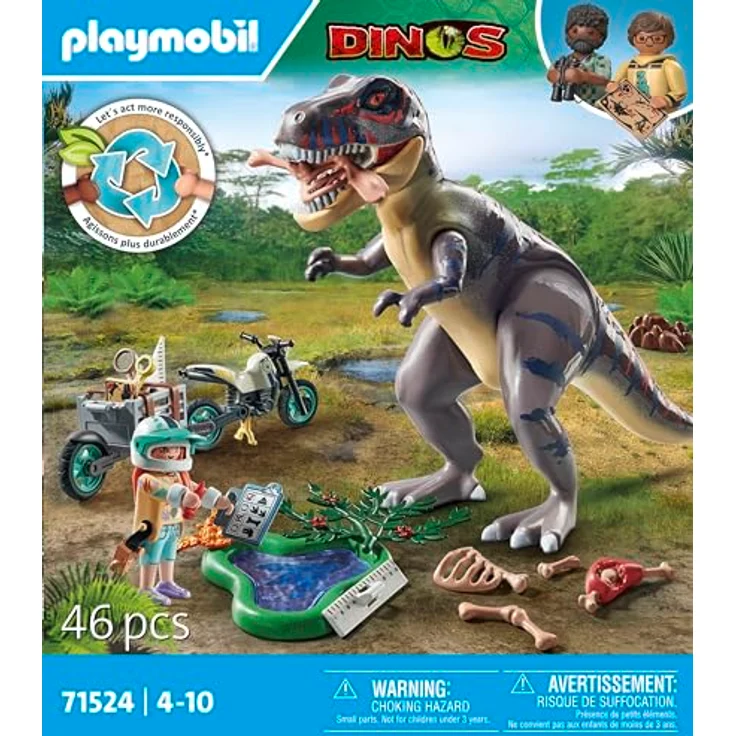 Playmobil® Konstruktions-Spielset T-Rex-Spurensuche (71524), Dinos, (46 St), Made in Europe – Bild 5