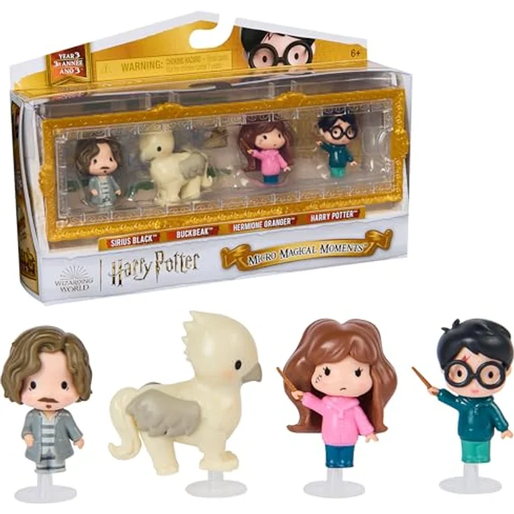 Wizarding World Harry Potter Micro Magical Moments Sammelfiguren Geschenkset "Der Gefangene von Azkaban", 4 Figuren mit Setzkasten und Halterungen, ab 6 Jahren – Bild 1