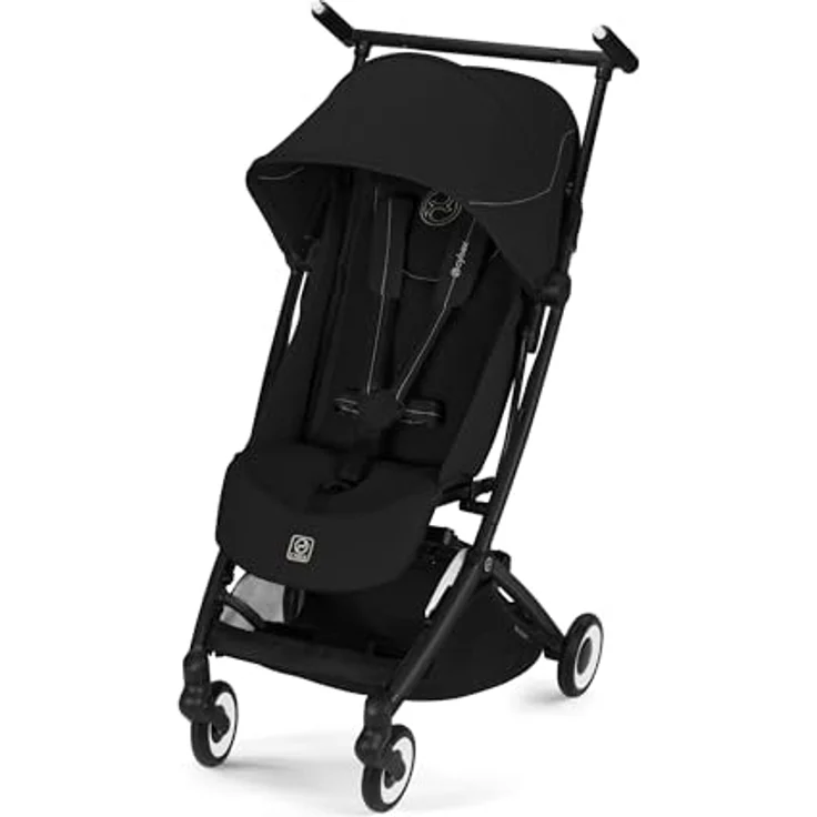 Cybex Gold Kinderwagen LIBELLE, ultraleicht (6 kg), handgepäcktauglich, Einhand-Gurtsystem, Magic Black – Bild 1
