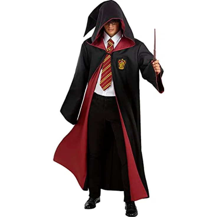 Funidelia Harry Potter Gryffindor Umhang Replik für Erwachsene in XL Schwarz - Zauberer Kostüm für Partys, Karneval & Halloween – Bild 3