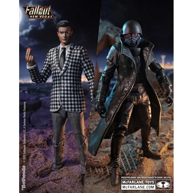 McFarlane Fallout: New Vegas Statue 2-Pack, Riot Ranger Armor & Benny Survivor, 18 cm, detailreiche Figuren mit 22 beweglichen Teilen und Sammelkarten – Bild 5