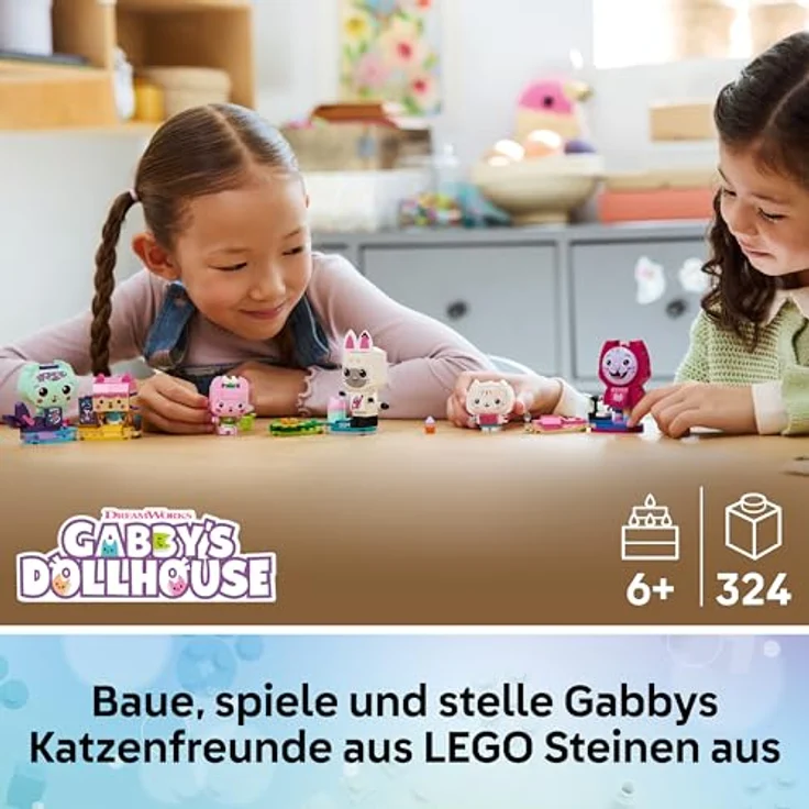 LEGO Gabbys Puppenhaus Gabbys Katzenfreunde, Spielzeugset mit 6 Tierfiguren und Ausstellungsständer, kreatives Lernspielzeug für Mädchen ab 6 Jahren, 11215 – Bild 2