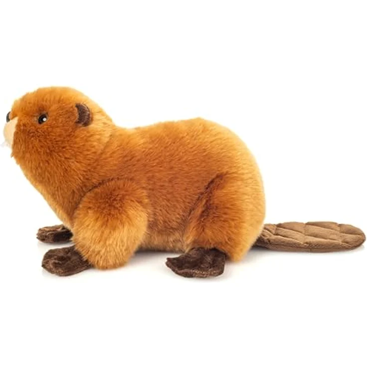 Hermann Teddy 92664 Biber 28 cm, Kuscheltier aus recyceltem Plüsch, waschbar, für Kinder ab 18 Monaten – Bild 2