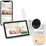 LeapFrog LF925HD Babyphone mit Kamera, 5-Zoll-HD-Farbdisplay Intelligente Babyfone, Babyphone mit neig/schwenkbare Kamera und APP, Video Baby Monitor mit WLAN, Temperatur/Feuchtigkeitssensor