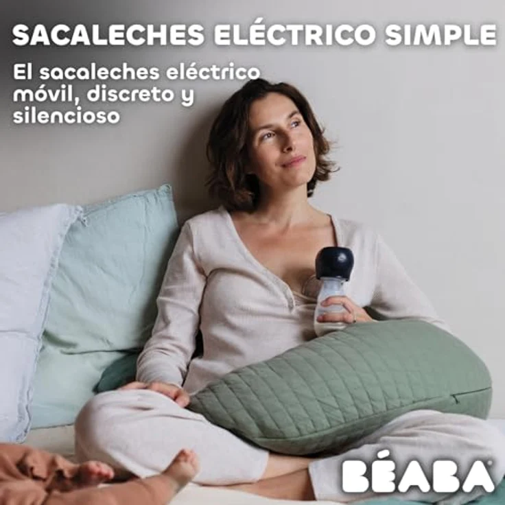 BÉABA Elektrische Milchpumpe, kabellos und leicht, 3 Modi, 9 Leistungsstufen, Geräuschlos, 180 mL Fassungsvermögen, Nachtlicht, Timer, Memory-Funktion, USB-C Ladefunktion, Night Blue – Bild 2