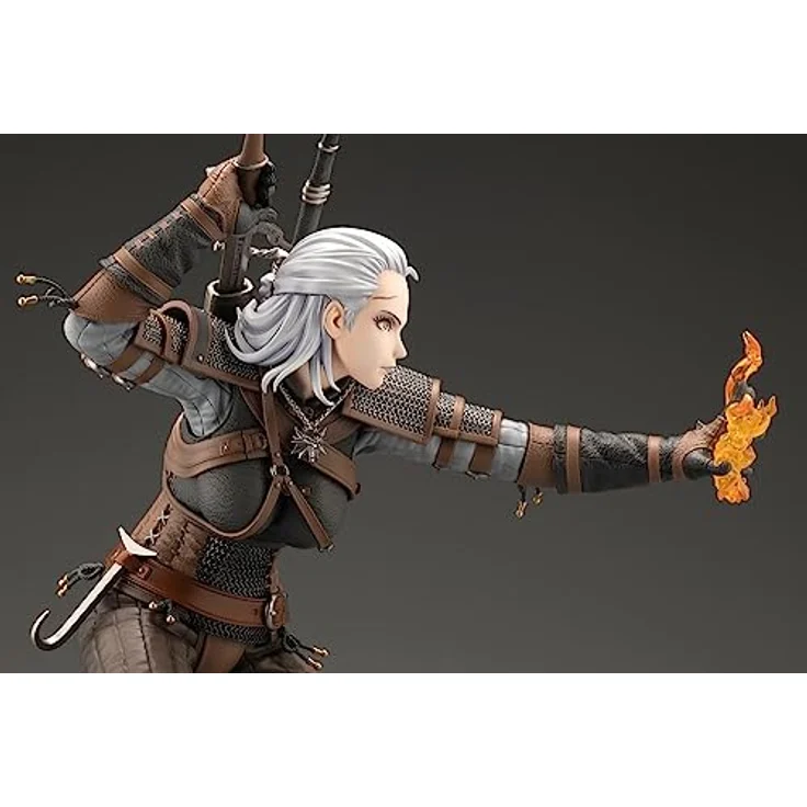 Kotobukiya - "The Witcher" Figur – Geralt Bishoujo, 26 cm, detaillierte Rüstung und dynamische Pose – Bild 7