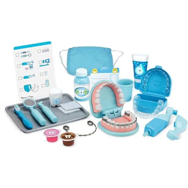 Melissa & Doug Zahnarzt Spielzeug Set für Kinder, Zahnarzt Spielzeug für Kinder, Lernspielzeug für Jungen ab 3 Jahren, Kinderzahnarzt-Spielset, Montessori Kinderspielzeug ab 3 Jahren – Bild 2