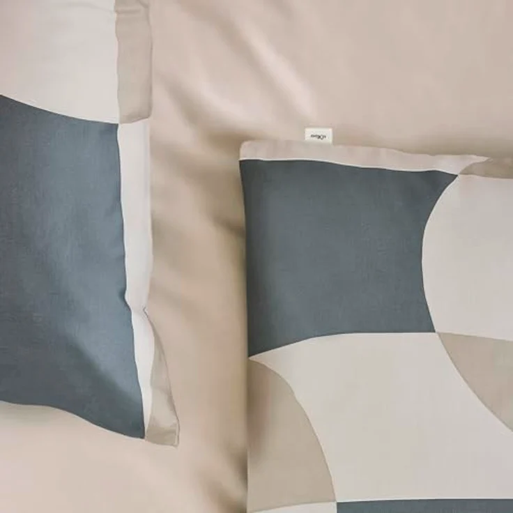 s.Oliver Mako Satin Bettwäsche 135x200 cm, 100% Baumwolle, grau, anschmiegsam mit Reißverschluss, 2-teilig – Bild 4