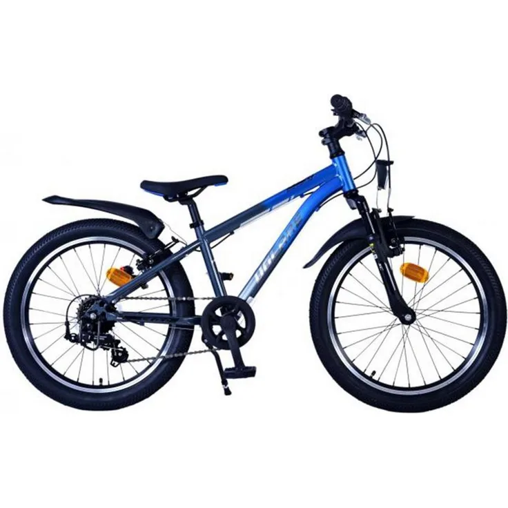 Volare XC Race Jugendfahrrad 20 Zoll, 7 Gang Shimano Tourney Schaltung, Kettenschaltung, für Mädchen und Jungen 120-135cm, rot/grau