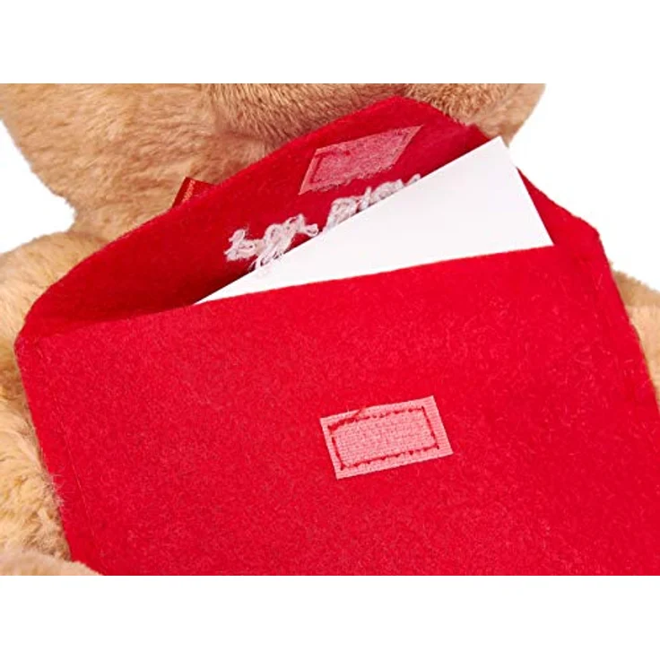 Teddybär mit Umschlag Rot - For You - 25 cm - Teddybär Plüschteddy Kuscheltier Schmusetier - Braun – Bild 3