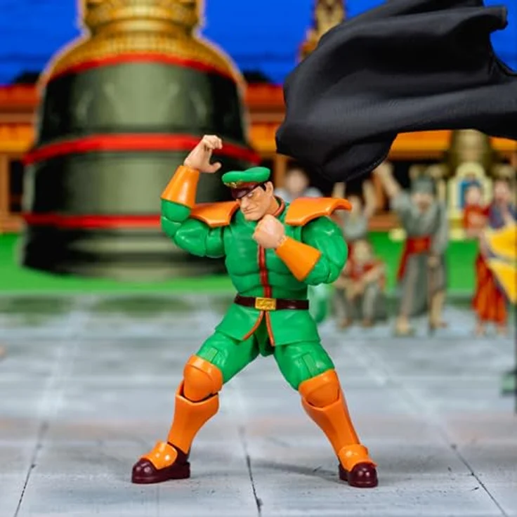 Jada Street Fighter II Bison Player 2 Deluxe, Limited Edition Next Level in Grün, Maßstab 1:12, 17 cm, austauschbares Zubehör – Bild 5