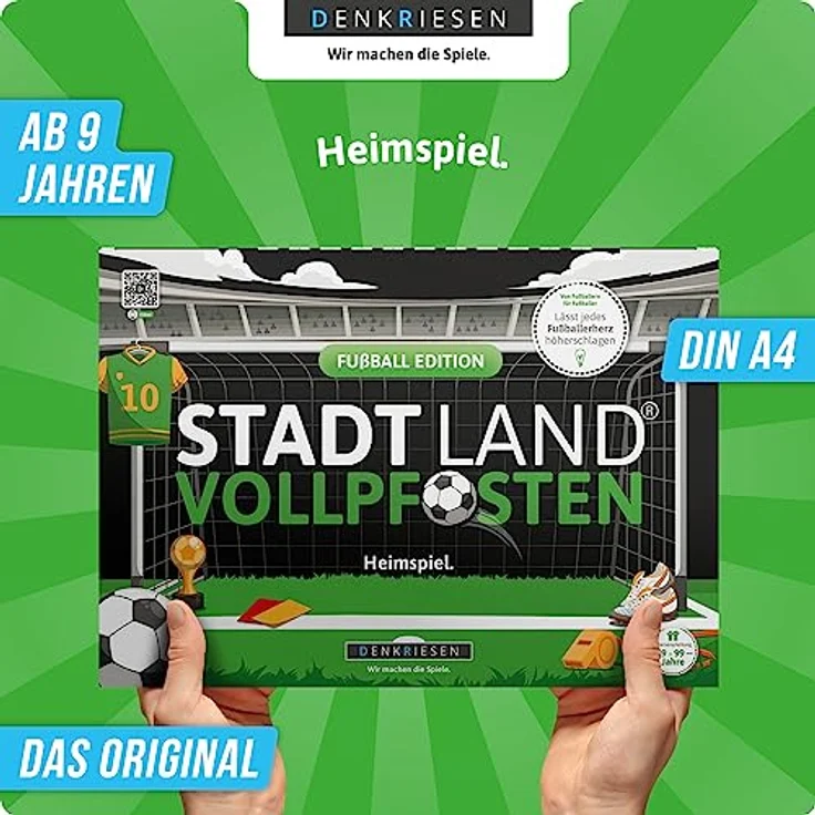 DENKRIESEN - Stadt Land VOLLPFOSTEN® - FUßBALL Edition - Heimspiel. | Spielblock | Geburtstagsgeschenk | Familienspiel | Stadt Land Fluss – Bild 2