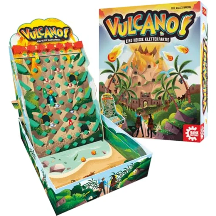 Game Factory VULCANO, actionreiches Kletterspiel für die ganze Familie, Gesellschaftsspiel für 2-4 Spieler, ab 8 Jahren, deutsche Spielzeugpreis Gewinner 2025