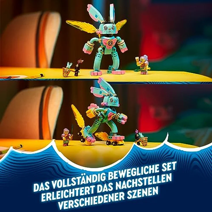 LEGO 71453 DREAMZzz Izzie und ihr Hase Bunchu Set, Baubares Kaninchen-Spielzeug mit Rollschuhen, 2 Arten für fantasievolles Spielen, basierend auf der TV-Serie, für Kinder, Mädchen, Jungen ab 7 Jahren – Bild 5