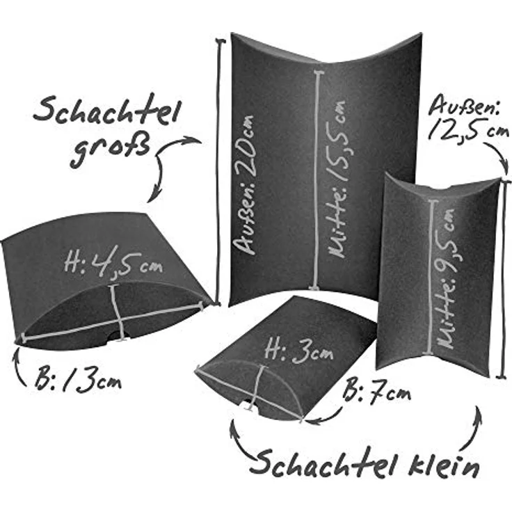 Frau WunderVoll® DIY Adventskalender zum Befüllen HoHoHo Metallic, matt weiß, Silber/Weihnachtskalender Bastelset Weihnachten,Schachteln,Kissenschachteln, Pillowbox, Kinder, Zahlen, Geschenkbeutel – Bild 4