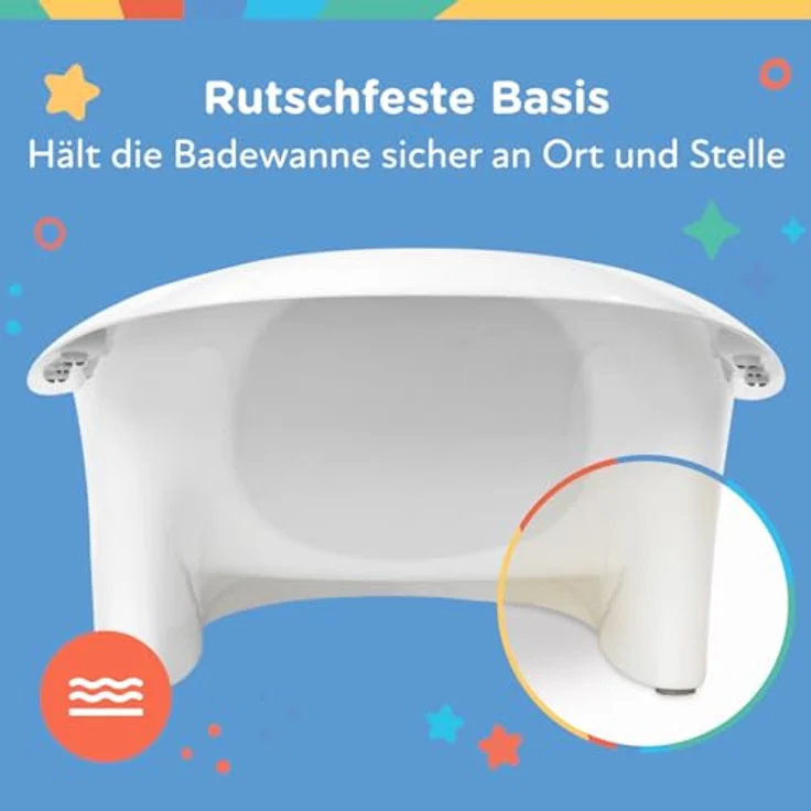 Nuby Dr. Talbot's - Baby-Badewanne mit Rückenlehne aus weiches Schaumstoff - Badewanne für Babys mit rutschfeste Griffe - 0-12 Monate – Bild 6