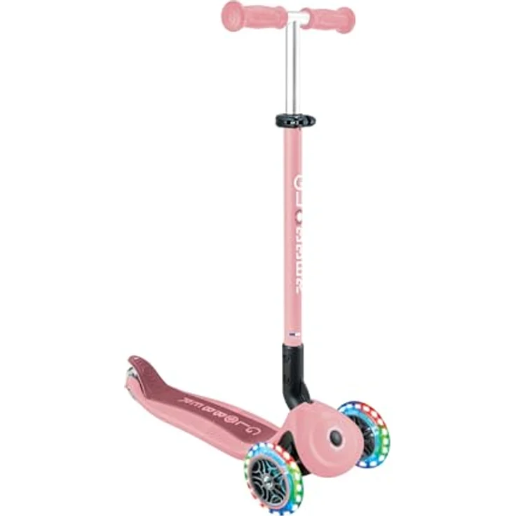 Globber Go Up Active 360 Grad Evolutionärer Roller mit Sitz, Beleuchtung & Lichtern für Kleinkinder ab 15 Monaten, Pastellrosa – Bild 4