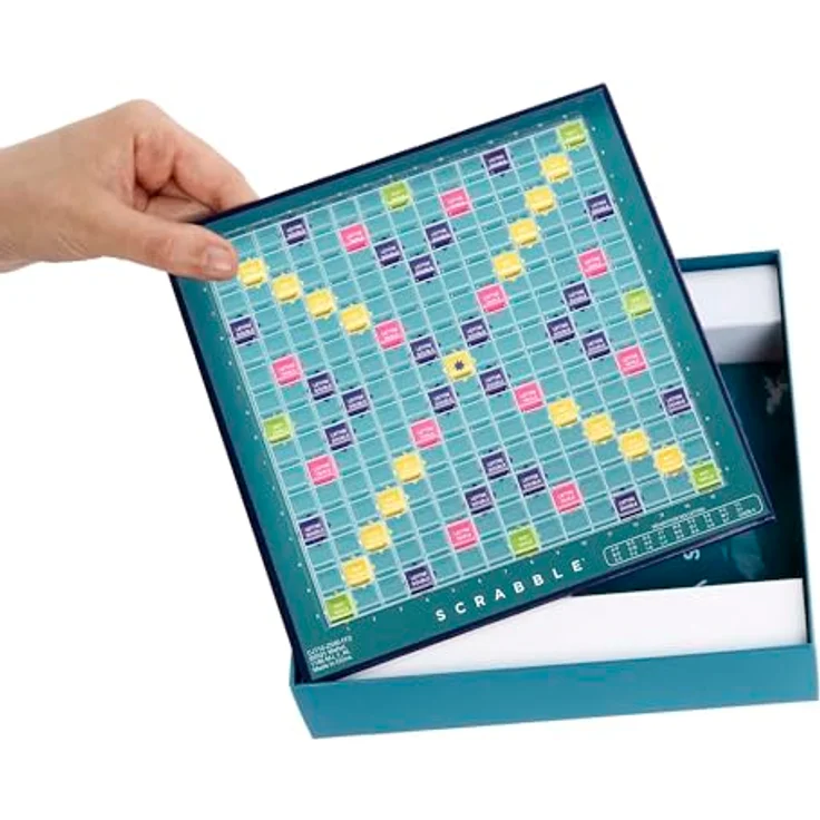 Mattel Games Scrabble Voyage, kompaktes Reise-Brettspiel mit Zubehör – Bild 4