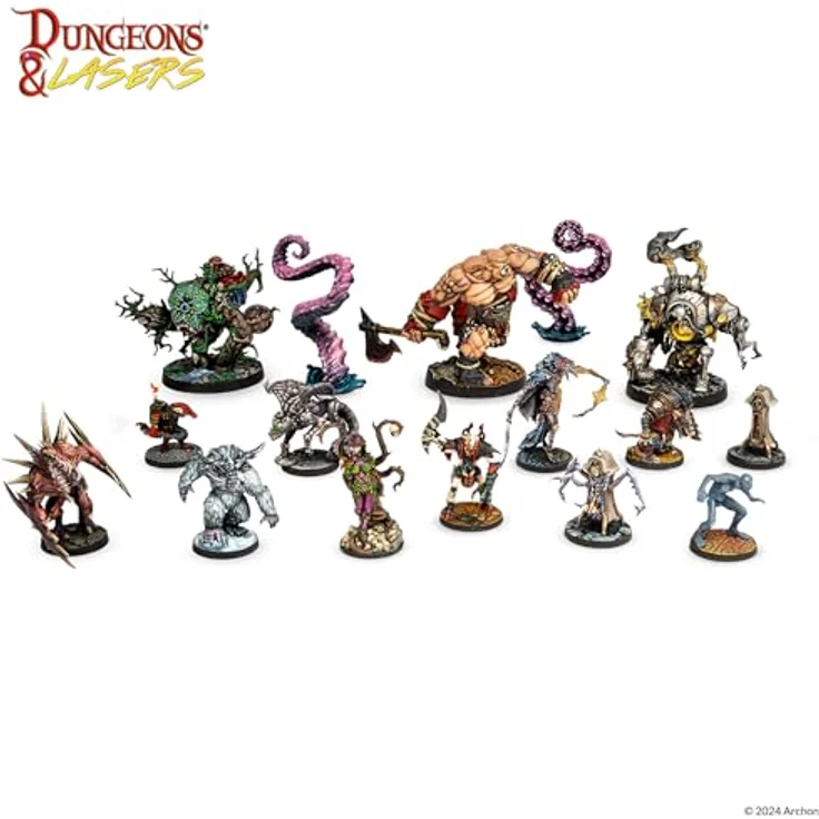 Archon Studio Dungeons & Lasers - Deuslair - Deceptive Encounters, 16 unbemalte Miniaturen mit Montagezubehör – Bild 2