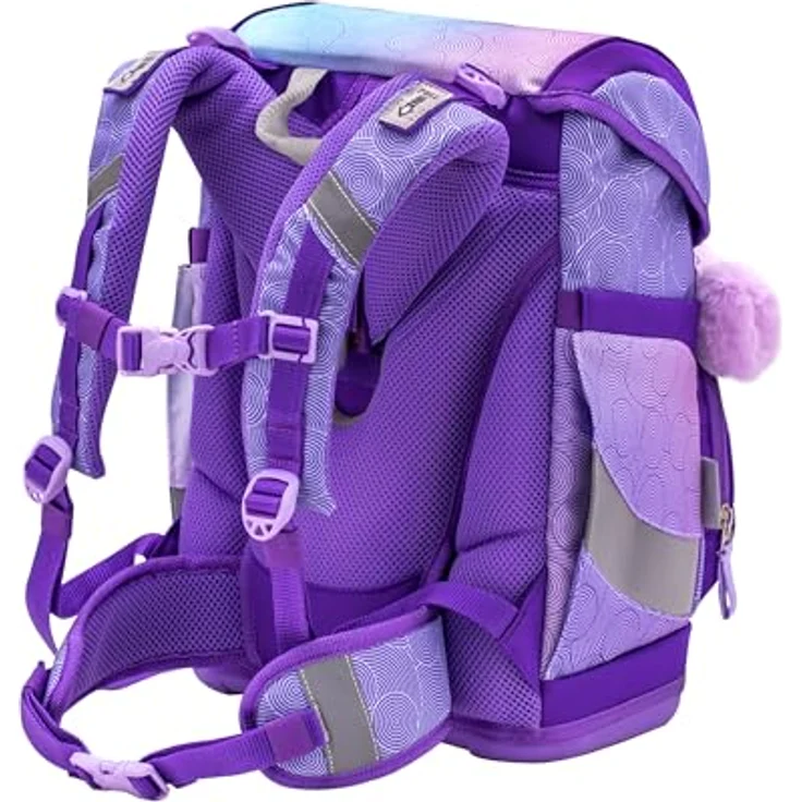 Belmil Smarty Schulranzen Set 5-teilig, ergonomische Schultasche mit 6 Patches, wasserabweisendes Polyester, für Kinder 6-10 Jahre, 20 L Volumen – Bild 8
