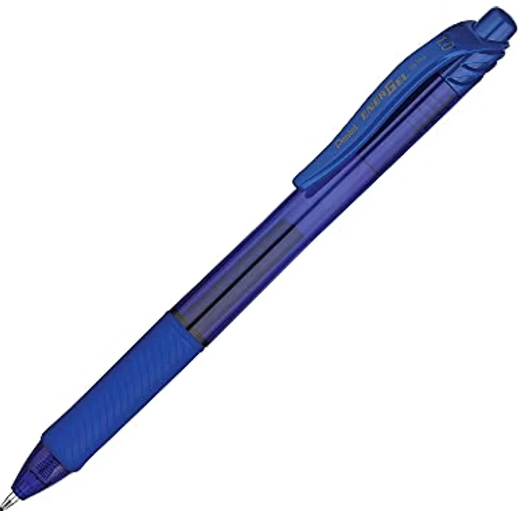 Pentel Gel-Tintenroller EnerGel BL 110, Druckmechanik, schnell trocknende Tinte, 0,5 mm Strichstärke, Blau, 12 Stück – Bild 6