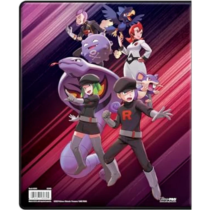 Ultra PRO Scarlet & Violet: Destined Rivals 9-Pocket Portfolio für Pokémon, Kartenbinder für bis zu 126 Single-Loaded oder 252 doppelt geladene Karten, Team Rocket Design – Bild 4