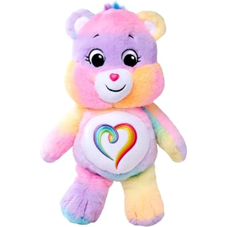 Simba Glücksbärchi Zusammengehörigkeitsbärchi Kuscheltier 35cm, farbenfroh mit Regenbogen-Herz, Kuschelweiches Plüschtier in Geschenkbox, Original Sammlerstück für Kinder und Erwachsene – Bild 5