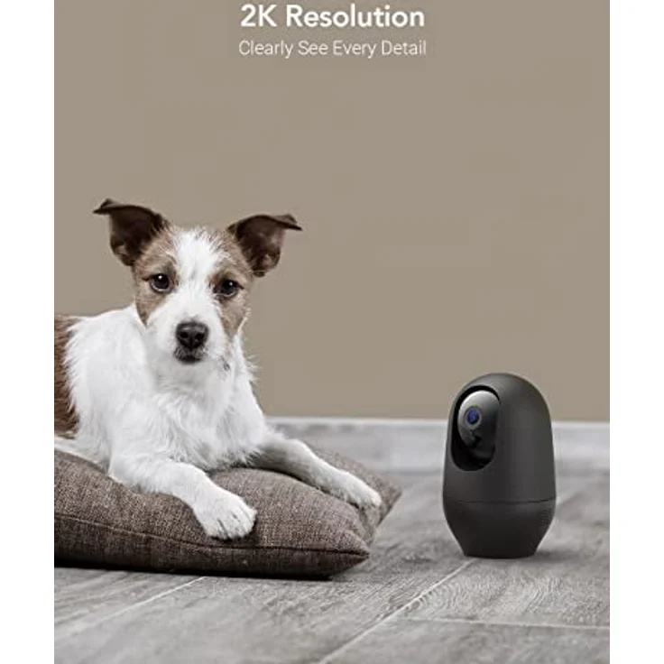 Nooie Babyphone mit Micro-SD-Karte, WLAN-Haustierkamera für den Innenbereich, kabellose 360-Grad-IP-Kamera, 2K HD, Bewegungsverfolgung, Super-IR-Nachtsicht, funktioniert mit Alexa, Zwei-Wege-Audio – Bild 4