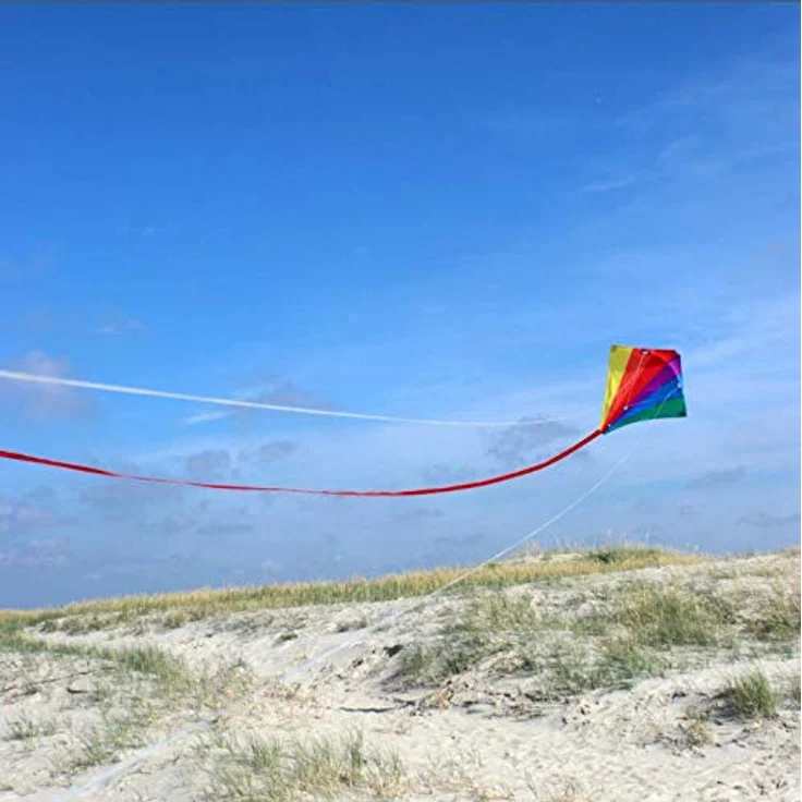 Wolkenstürmer Racer Lenkdrachen Rainbow, 90x90cm, Leichter Einsteigerdrachen – Bild 2