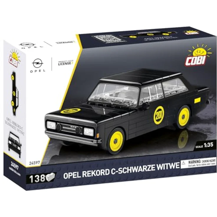 COBI Opel Rekord C Schwarze Witwe, Modellfahrzeug aus Bausteinen, schwarz – Bild 2