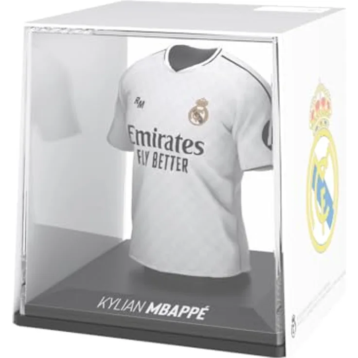 Banbotoys Mini-T-Shirt-Figur Real Madrid Mbappe, detailreiche Sammelfigur aus umweltfreundlichem Kunststoff, 9,5 cm hoch