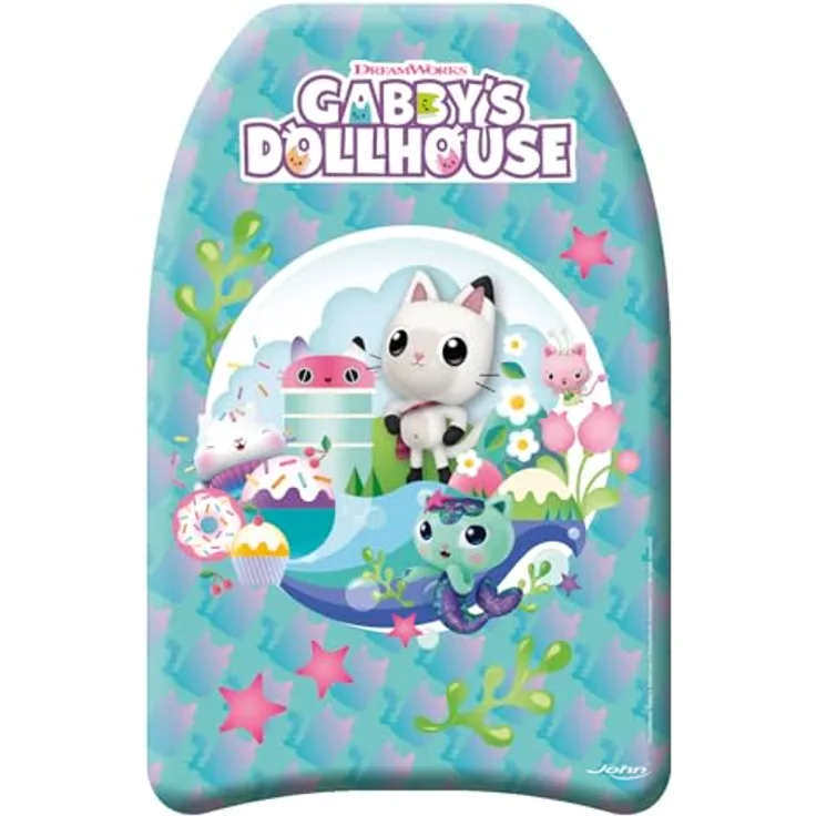 John Schwimmbrett Gabbys Dollhouse, grün oder violet, robust und kindgerecht, 43 x 32 x 3,5 cm