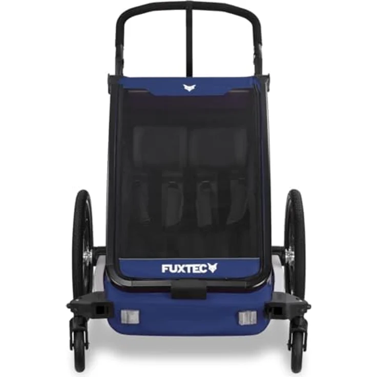 FUXTEC Fahrradkinderanhänger FX-FA1neu, Sportlicher Fahrradanhänger für bis zu zwei Kids, blau – Bild 7