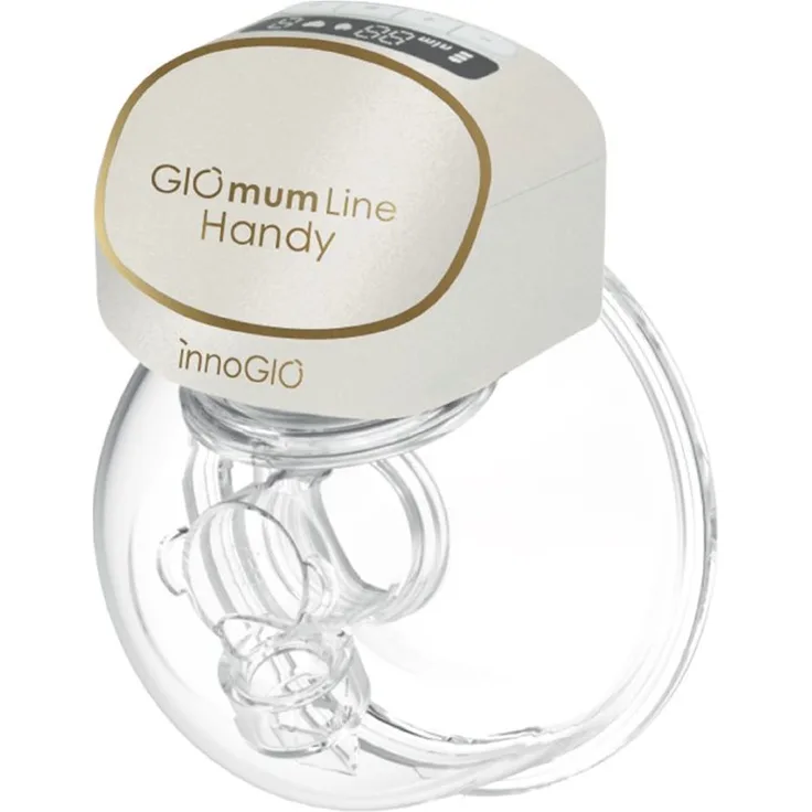 innoGIO GIOmum Handy Double Milchpumpe, elektrische zwei-phasige Muttermilchpumpe für einfache Nutzung unterwegs, leise und intuitiv