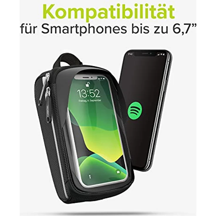 VELMIA Fahrrad Rahmentasche Wasserdicht - Fahrrad Handyhalterung ideal zur Navigation - Fahrradtasche Rahmen, Fahrrad Handytasche, Fahrradzubehör – Bild 3