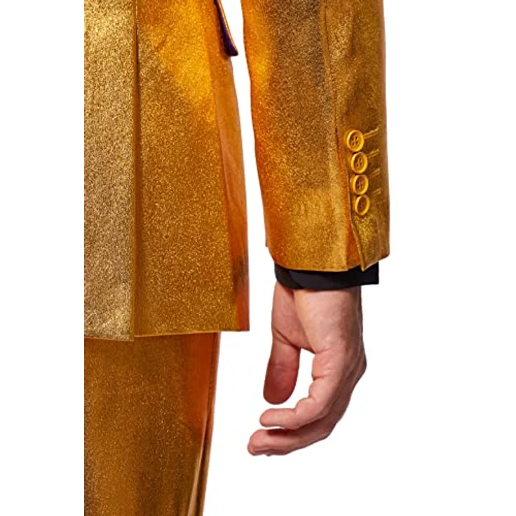 "Opposuits Anzug Groovy Gold Kostüm Anzug - Slim Fit, für Karneval und Silvester" – Bild 6