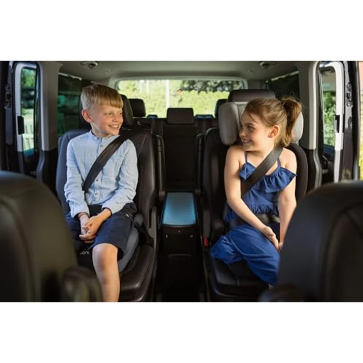 Osann Kindersitz Musca Isofix i-Size ab 3 Jahre - 12 Jahre (100 cm - 150 cm) mit Isofix - Black, 14-fach höhenverstellbare Kopfstütze, Memoryschaum Seitenaufprallschutz – Bild 8