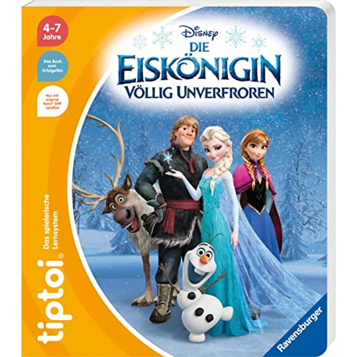 Ravensburger tiptoi® Buch - Die Eiskönigin - Völlig Unverfroren, interaktives Lernen mit Anna und Elsa – Bild 1