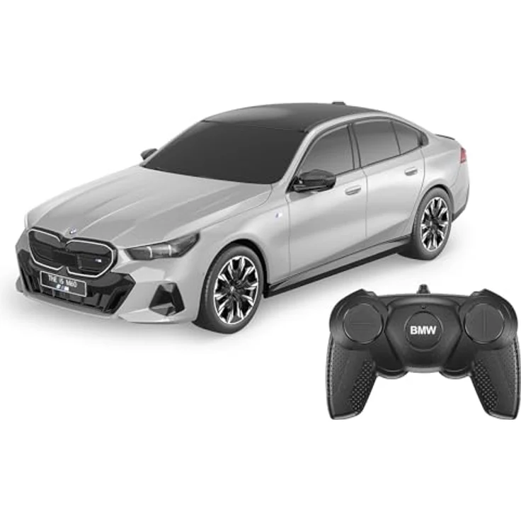 Jamara BMW i5 1:24 grau 2,4GHz, Deluxe Car Modell mit originalgetreuer Lackierung und ergonomischer Fernsteuerung – Bild 1